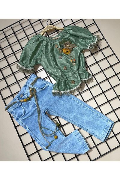 ÖRZİKİDS Summer Girl's Two-Piece Suit 2/5 Years Old