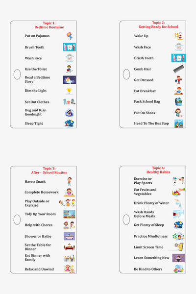 gift plus İngilizce Ahşap Kontrol Yapılacaklar Listesi 11 Farklı Görev Kartı