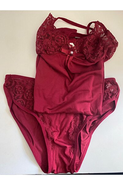 Lider MAGNESİA Burgundy Underwear Set