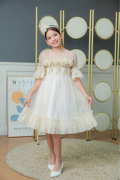 LAMİS FASHİON luxurious white princess dress
