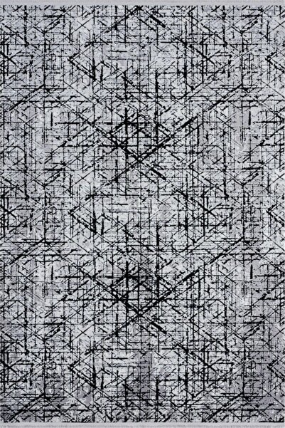 SEYRAN HALI Roma 421 Gri Siyah Modern Desen Makine Halısı