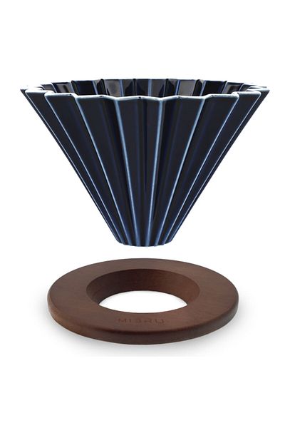 MIBRU Coffee ceramic dripper zigzag v02 dark blue