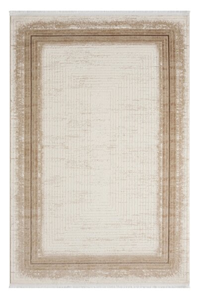 SEYRAN HALI Seyran Asya Koleksiyonu %100 Akrilik Kalın Saçaklı Halı 526 Vizon