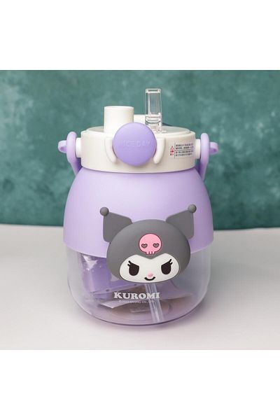 Piraye Gift 880 ml Sanrio Kuromi Water Bottle Mug