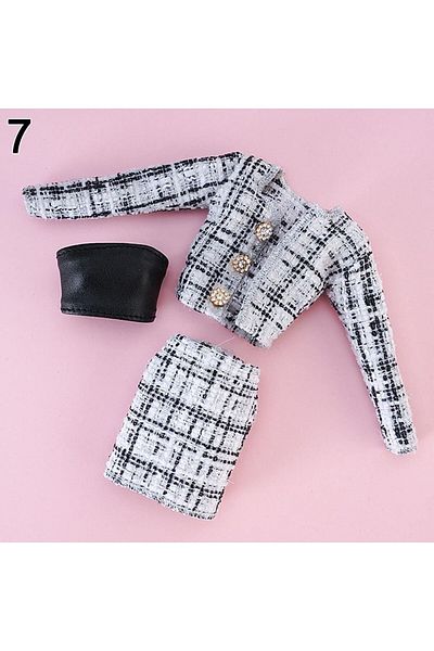 Choice 7 1/6 Doll Fashion Casual Clothes Winter Wear Elegant Coat Skirt Handmade Girl Doll Wearing For 29~.