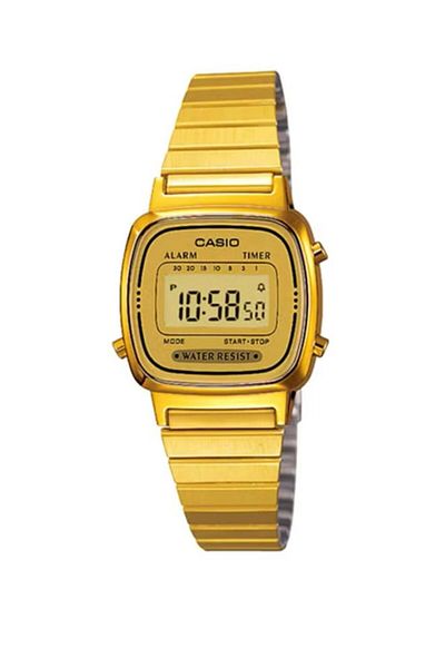 Casio Casio Women's Digital Watch with Stainless Steel Strap LA670WGA-9DF - Gold