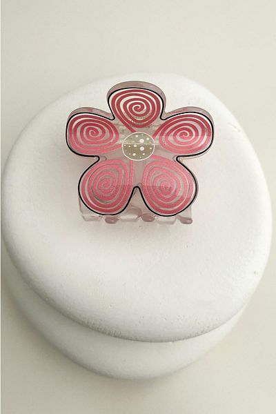 Modex Clover Flower Small Latch Hair Clip (Size:5Cm)