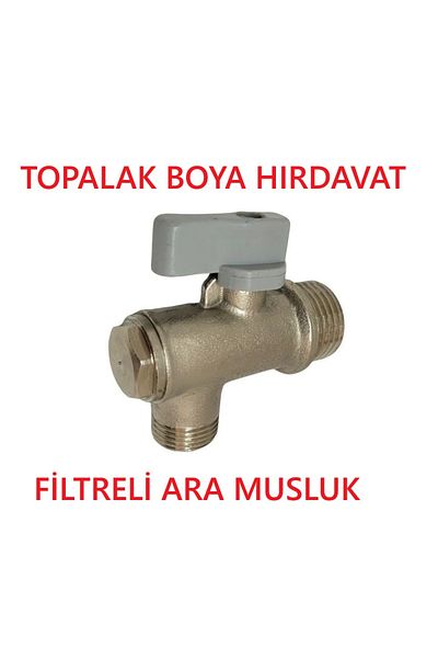 TOPALAKTİCARET Filtered Intermediate Faucet - Gray Flywheel 1/2 X 3/8