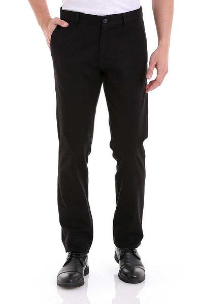 CLASSİCS MEN Avasar Men's Black Regular Fit Linen Trousers-7229