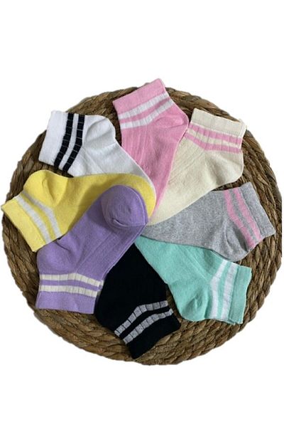Hobins Sportswear Company Комплект чорапи с кръгли шарки от 8 части за деца и жени