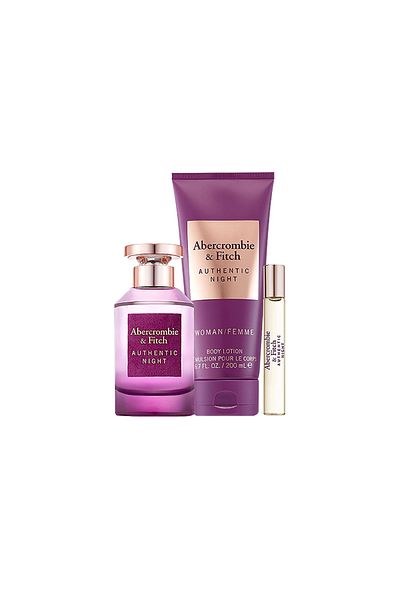 Abercrombie & Fitch Authentic Night Woman Set By Abercrombie & Fitch EDP - 3 Pieces