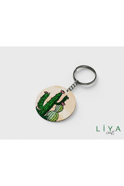 LiyaCraft Cactus Themed Keychain