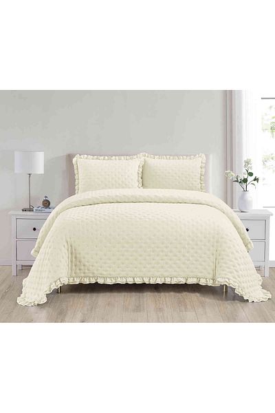 Kunzita Home طقم سها المريح من الألياف الدقيقة، بيج، 180×240 سم