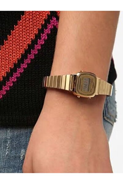 Casio Casio Women's Digital Watch with Stainless Steel Strap LA670WGA-9DF - Gold