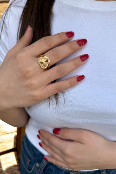 Utku Kuyumculuk 22 AYAR ÖZEL TASARIM KALP MODEL YÜZÜK