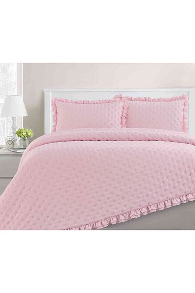 Kunzita Home Suha_Microfiber Comforter Set_light pink_260x240cm_Kunzita home