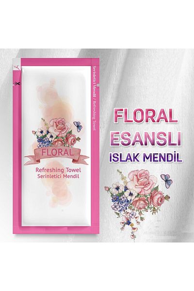 SELANİKLİ Wet Wipes with Selanikli 5*10 500 Pk Floral