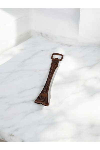 Attariye Fish Shaped Bottle Opener 18 cm Brass Decor Large Copper Color Accessory Sa-101