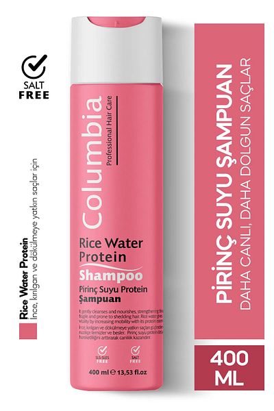 Columbia Anti-Hair Loss Rice Water Protein Shampoo 400 ml