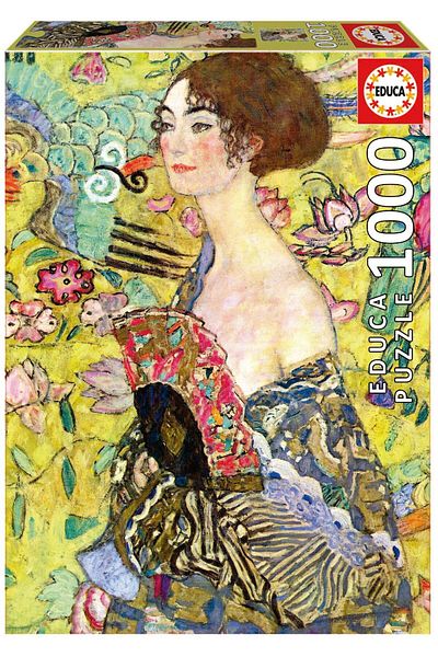 Educa Puzzle Women's Jigsaw Educa 1000 Pieces - Gustav Klimt "Lady with a Fan"