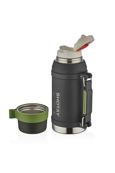 Shotay 1.6 Ltr Large Size Steel Thermos 24 Hour Insulation Extra Cup Vip 8216