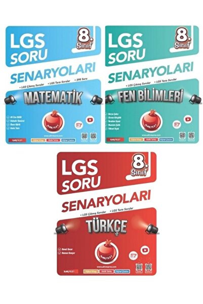 Nartest Yayınları Nartest 8. Sınıf Lgs Matematik, Fen ve Türkçe Soru Senaryol...
