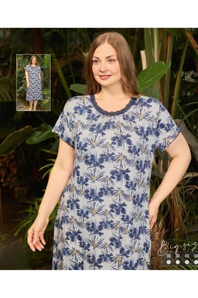 İpek Γυναικείο νυχτικό με κοντό μανίκι με δαντέλα