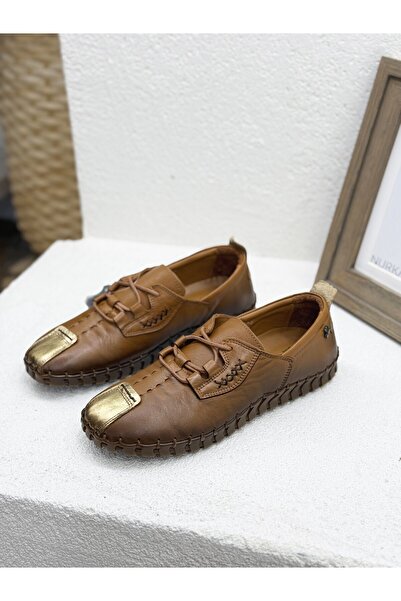 Venüs VENÜS 2010724Y - Шкіряні ортопедичні жіночі туфлі з деталями швів