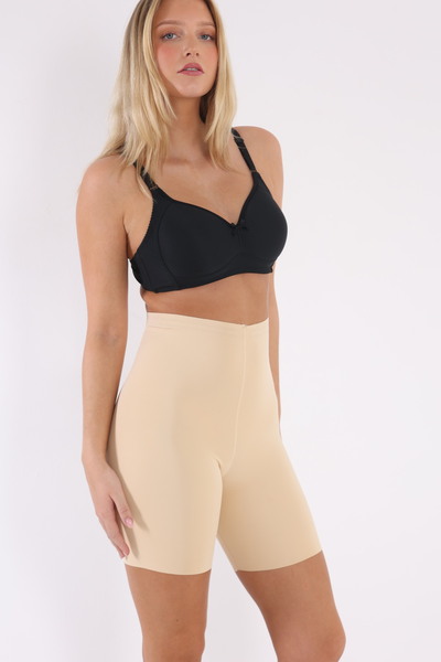 Spenly Seamless Tightening and Firming Laser Cut Sports Corset Short Shorts Skin Color