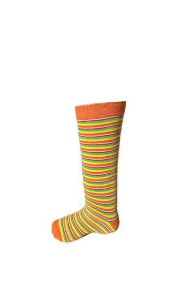 LOOKSOCKS Look Socks- Women's Circled Knee Socks - Orange