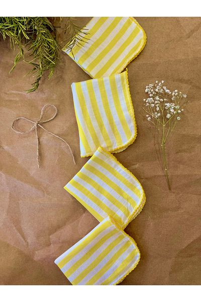 Kirazkids % Βαμβακερό ύφασμα μουσελίνας Aloha Pattern 4 τεμαχίων μαντηλάκια για το στόμα
