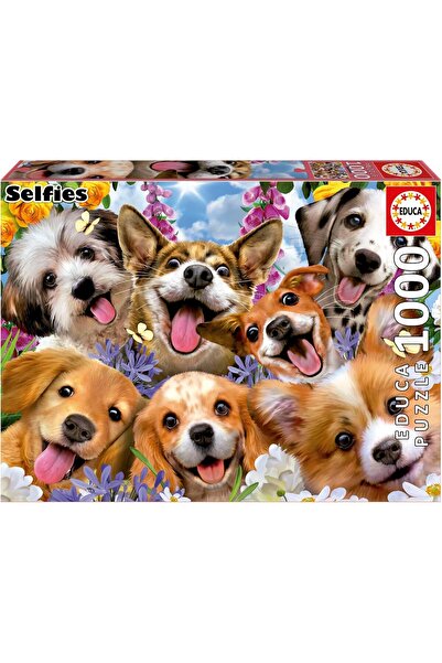 Educa Puzzle Educa 1000 Parça Yavru Köpek Selfiesi Puzzle - Puppies Selfie Ho...