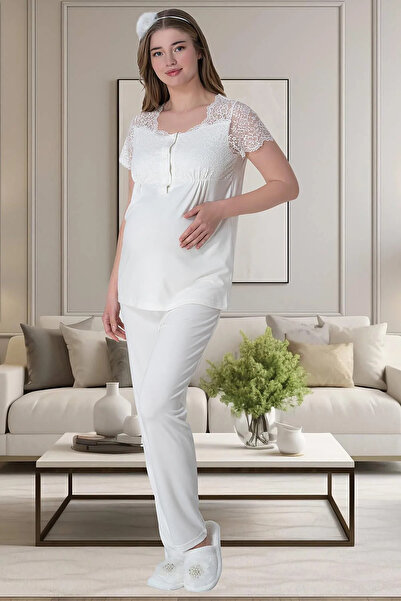 NightLove Hamile Lohusa Pijama Takımı Mecit Pijama 6009