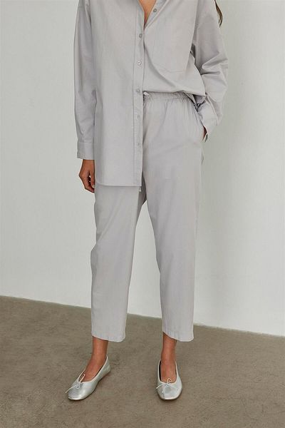 Suud Collection Сірі завужені штани з еластичною талією