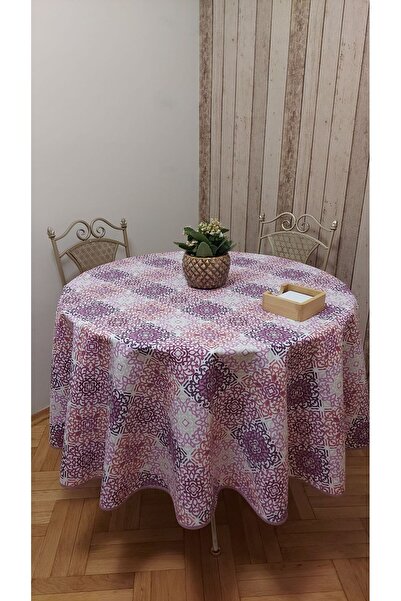 gonk Round, Duck (Liquid Pusher, Stain-Resistant) Fabric, Tablecloth