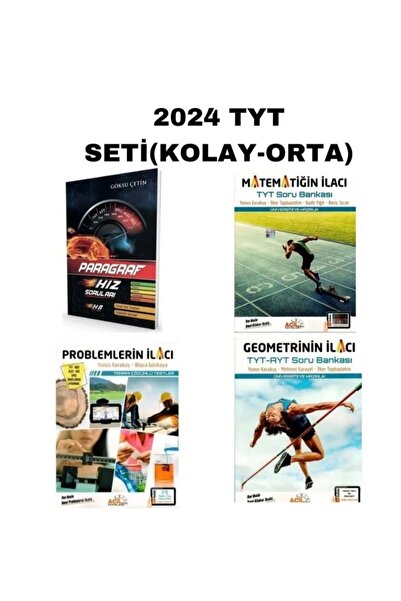 Apotemi Yayınları 2024 Tyt Seti(kolay-orta) Paragraf Hız,problemlerin Ilacı,m...