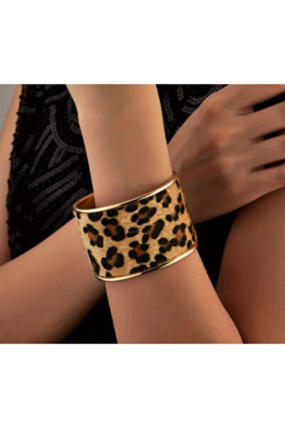Store Ayarlanabilir Leopar Desen Bileklik