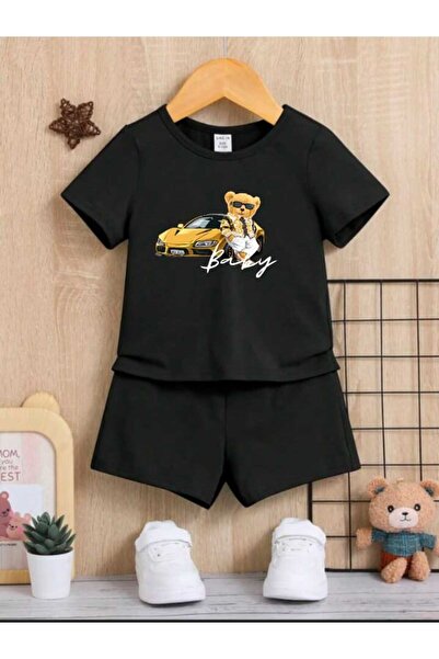 DOCE ELEGANTE Costum pentru copii de vară cu imprimeu HAPPY BABY