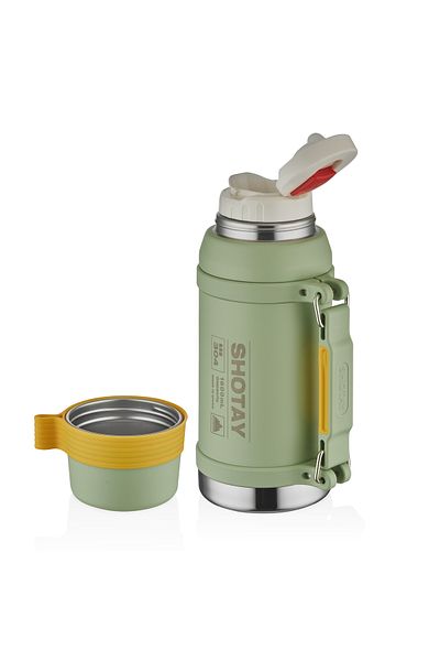 Shotay 1.6 Ltr Large Size Steel Thermos 24 Hour Insulation Extra Cup Vip 8216