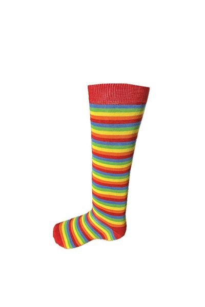 LOOKSOCKS Look Socks- Women's Hoop Knee High Socks -Red