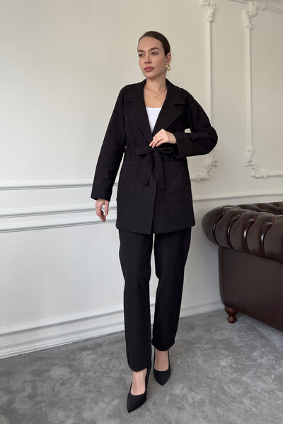 MAGARDE Set de lenjerie neagră cu șireturi