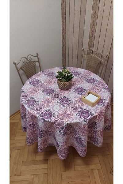 gonk Round, Duck (Liquid Pusher, Stain-Resistant) Fabric, Tablecloth