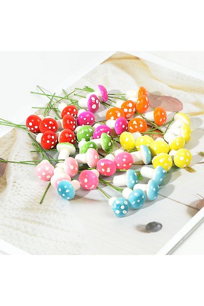 Choice 50pcs MIX 50pcs Mini Foam Mushroom Artificial Plant Flower For Wedding Fungus Decoration DIY Wreath