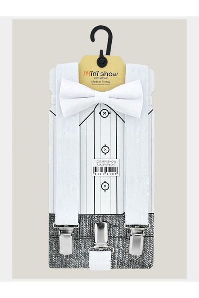 bebek iklimi White Pants, Smart and Bowtie Kit for School Coming under 9 Years