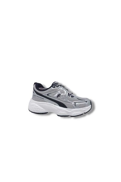 Zerhan Flet 329 Gray Mesh Walking Running Thick Sole Sports Shoes
