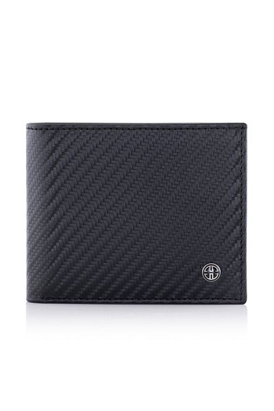 Trusador Treviso Classic Carbon Coin Pocket Genuine Leather Men's Wallet with Rfid Protection Gift Carbon