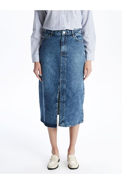LC Waikiki Fusta de jeans pentru femei, sezon nou, slim fit - S5FT93Z8