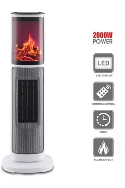 TOSCANA U 2000W Vertical Electric Heater and Heater with Remote Control