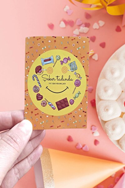 Emtory Şeker Tadında İyi Bayramlar Harçlık Kartı - 10 Adet İyi Bayramlar Tebr...