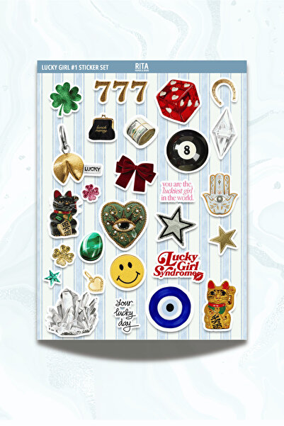 Rita Papers Lucky Girl Syndrome Sticker Seti Pinterest Girl Planner Bullet Jo...